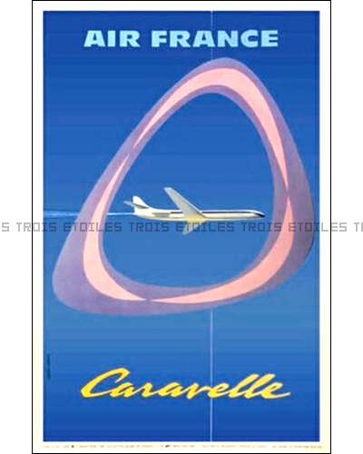 ポスター AIR FRANCE エールフランス CARAVELLE 1959