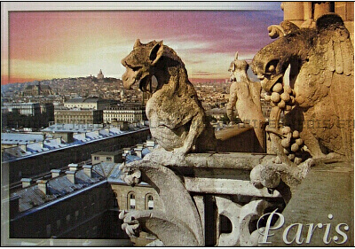 パリのポストカード ノートルダム大聖堂のガーゴイル PARIS 060