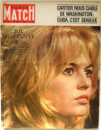 PARIS MATCH 1962 702 ブリジット・バルドー フランスのアンティーク雑誌
